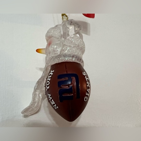 New York NY Giants Acrylic Snowman NFL Christmas Ornament football NWT - Picture 2 of 4